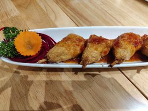 Bomb Wings (wow!) at Thai Idea Vegetarian in San Francisco