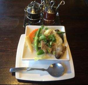 Tom kha is fully flavourful!! soo good and vegan!!! at Thai Idea Vegetarian in San Francisco