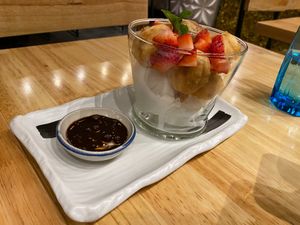 Fried Banana and Ice Cream at Thai Idea Vegetarian in San Francisco