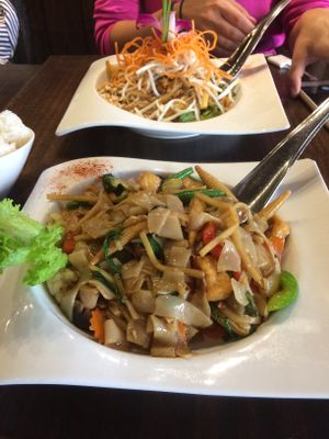 Drunken noodles. at Thai Idea Vegetarian in San Francisco