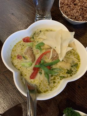 Green curry with tofu at Thai Idea Vegetarian in San Francisco
