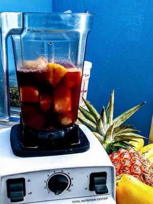 Making a Smoothie! at Sweet Potato Kitchen in Hawi