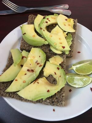 Avocado toast at Sweet Potato Kitchen in Hawi