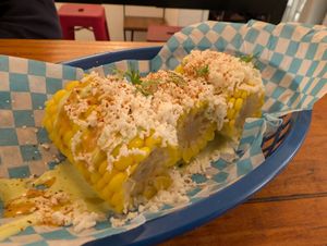 Elotes at La Victoria-Taquería in Bogota