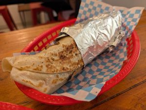 Burrito at La Victoria-Taquería in Bogota