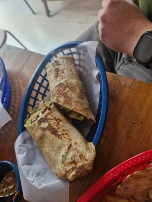Burrito de mole at La Victoria-Taquería in Bogota
