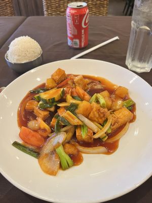 Sweet and sour tofu   at Thai House in Miami Beach