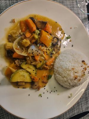 Veggie Curry at Naná Fusion Restaurant in Sarande
