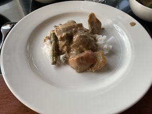 Monk curry with rice   at Wild Ginger in Seattle