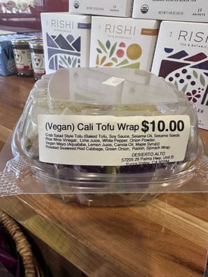 Tofu wrap  at Desierto Alto in Yucca Valley