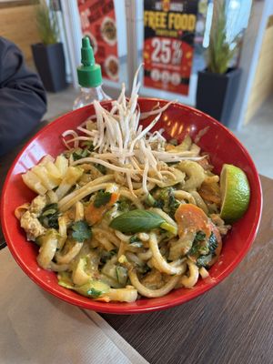 Sumo size - Vegan Sweet Mongolian with Udon Noodles and Vegan Chik’n   at Wok Box guelph in Guelph