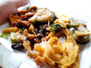 My take away vegan food at Hủ Tiếu Chay in Ho Chi Minh City