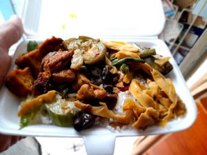 My take away com chay at Hủ Tiếu Chay in Ho Chi Minh City