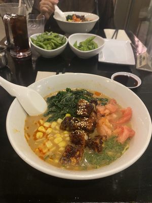 Spicy vegan miso  at Momosan Waikiki in Honolulu