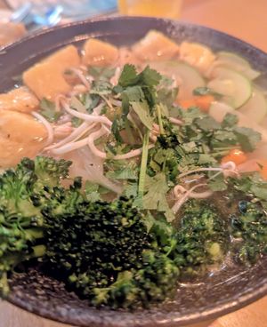 Tofu noodle soup at Bao Bite Noodle Bar in Reykjavik