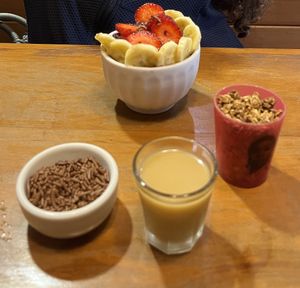 Açai with housemade coconut condensed milk   at Contorno Bistrô Armazém in Embu-guacu