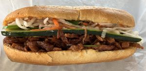 Barbecue pork  at ChuMinh Tofu and Vegan Deli in Seattle