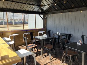  covered patio at ChuMinh Tofu and Vegan Deli in Seattle