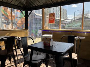  covered patio at ChuMinh Tofu and Vegan Deli in Seattle