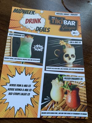 Midweek deals   at The Tiki Bar & Kitsch Inn in Glasgow