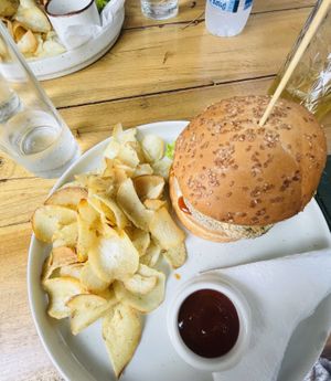 Sweet potato burger 😋  at Roots 'n' Beans in Kandy
