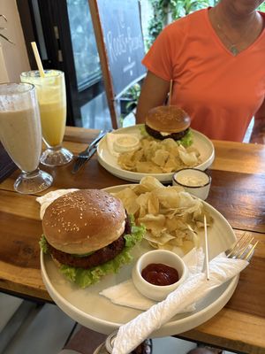 Burgers   at Roots 'n' Beans in Kandy