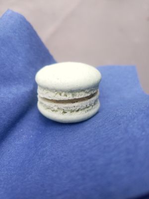 Pistachio macarone at Chez Fritz in Vienna