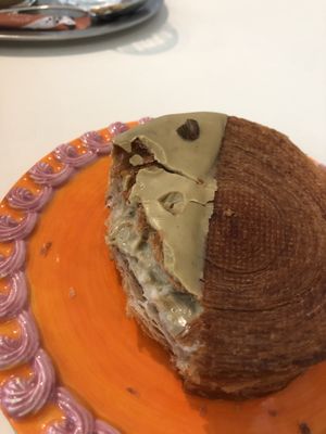 Pistachio roll inside   at Chez Fritz in Vienna