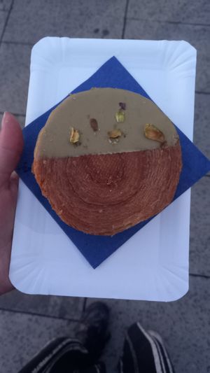 pistachio croissant roll 6,50€ - imo not worth the price at Chez Fritz in Vienna