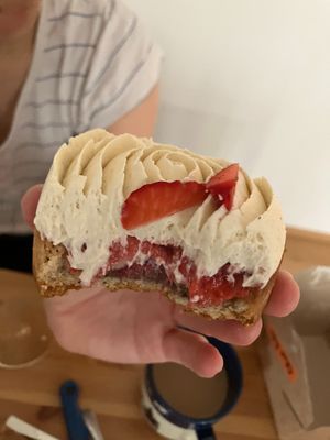 strawberry goodness at Chez Fritz in Vienna