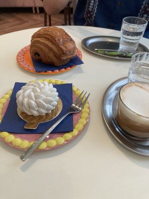 Earl grey bergamot and pain au chocolate  at Chez Fritz in Vienna