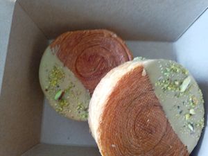Pistachio rolls at Chez Fritz in Vienna