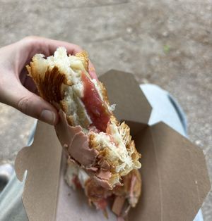 rhubarb roll  at Chez Fritz in Vienna