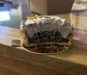 black sesame and yuzu tart  at Chez Fritz in Vienna