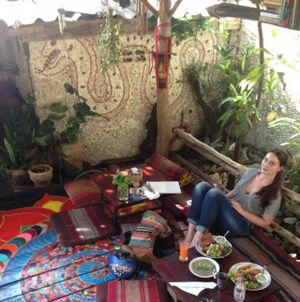 backside garden terras  at Kunda Vegan Vegetarian - Koh Lanta in Koh Lanta