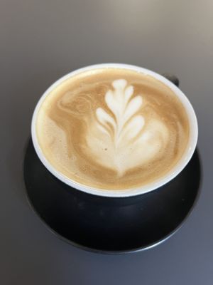 Latte Macchiato - is served in a mug here rather than the usual class  at The Sanctuary - PBerg in Berlin