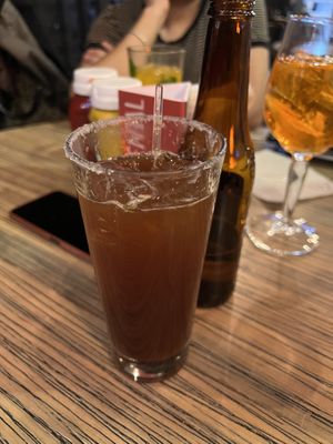 Cerveza cubana  at Monumental Burger in Mexico City