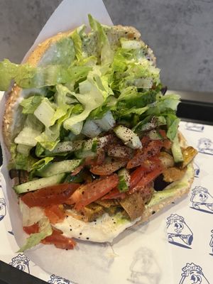 Kebap with 2 of 3 sauces  at Zerö Kebab in Berlin