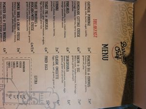 Menu at Barista&Chef in Baku