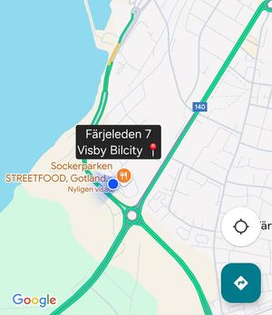 Vart ni hittar oss/Where to find us
 at Sockerparken Streetfood Tunnbrödsrulle in Visby