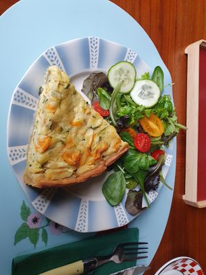 Quiche at Vegan Chouke in Brussels