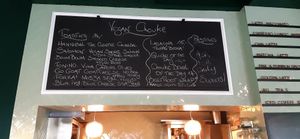 Menu at Vegan Chouke in Brussels