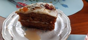 Carrot cake at Vegan Chouke in Brussels