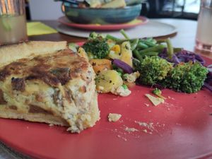 Quiche at Vegan Chouke in Brussels