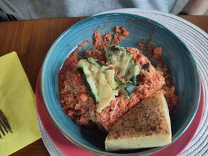 Lasagna at Vegan Chouke in Brussels