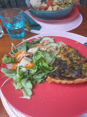 Quiche at Vegan Chouke in Brussels