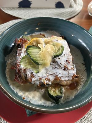 Lasagna 18€  at Vegan Chouke in Brussels