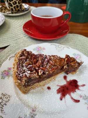Delicious pecan caramel pie at Vegan Chouke in Brussels