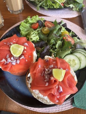 Salmon bagel  at Vegan Chouke in Brussels