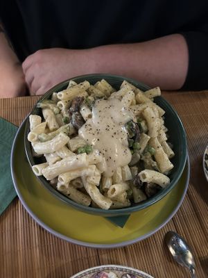 Vegan Parmesan pasta   at Vegan Chouke in Brussels